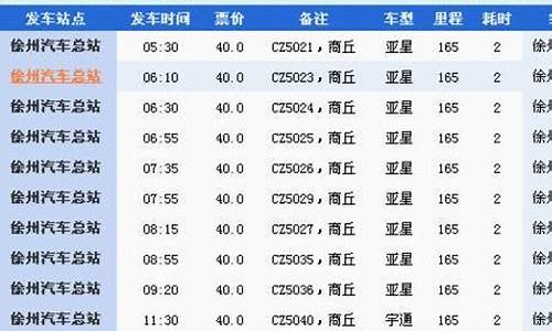 赣榆至徐州汽车站时刻表_徐州汽车站时刻表